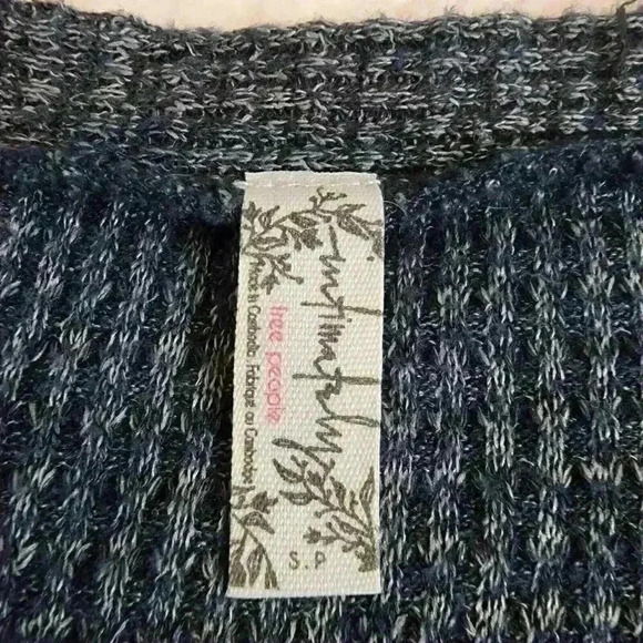 Free People Keep Your Cool Charcoal Gray Waffle Henley Bodysuit Size S - Picture 1 of 13